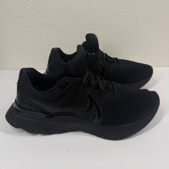 Nike React Infinity Run Flyknit 3 Road Running Shoes Black Activewear Size 14 - Picture 2 of 7